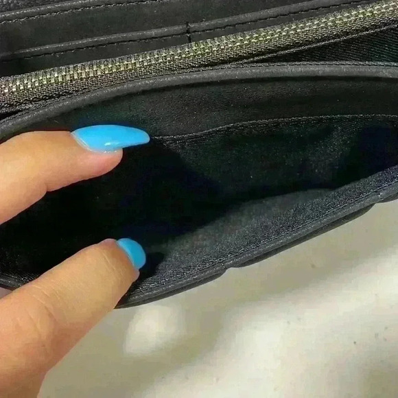 HOUSE of Want Crossbody Wallet with pearls Black and gold - New! - Picture 5 of 10